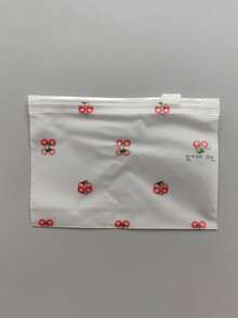 24/12pcs Cherry Cartoon Printed PVC Gift Bags, Water-Resistant And Moisture-Proof, Reusable, Suitable For Storing Small Items Such As Accessories, Stationery, And Cosmetics. - Multicolor - View 10