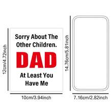 4pcs Funny Father's Day Wine Bottle Labels - "Dad At Least You Have Me" Paper Wine Bottle Stickers, Birthday Wine Labels, Perfect For Father's Day & Birthday Party Decorations - A - View 2