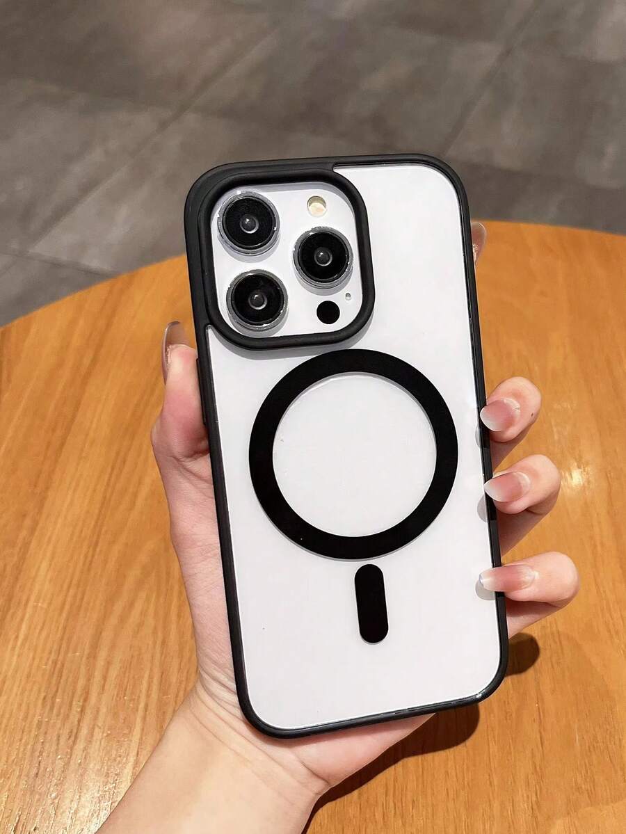 透明磁吸手机壳，兼容 17 Pro Max、16、15、14、13、12、11 Pro Plus Max、Mini 7、8、SE、16e、7P、X、XR、Xs Max，防震保护套，兼容三星 S25 Ultra、S24 Ultra、S23 FE、S22+ - 黑色 - 查看 1