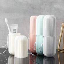 Bộ 4 món: Cốc súc miệng, cốc du lịch xách tay, giá đựng bàn chải đánh răng, cốc đựng đồ đa năng, thích hợp cho du lịch, cất giữ và sử dụng trong phòng tắm. Màu sắc ngẫu nhiên. - Nhiều màu - Xem 5
