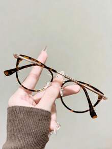 1 Cặp kính mắt mèo gọng kim loại màu nâu đồi mồi thời trang cổ điển dành cho nữ - Hoa đậu nành (nâng cấp màu giới hạn) - Xem 2