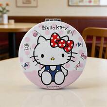 三丽鸥Hello Kitty双面折叠便携镜，可爱甜美风格，轻薄便携，非常适合日常化妆和旅行使用，送给朋友的甜蜜礼物（1个） - 彩色 - 查看 2