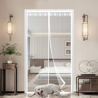 Màn chống muỗi sọc cỡ lớn mùa hè được nâng cấp, thân thiện với thú cưng, tự đóng bằng nam châm, dày dặn, bền chắc, thiết kế vô hình, thoáng khí cho phòng ngủ, nhà bếp, phòng tắm, ban công.