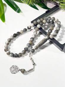 1 chiếc vòng tay chuỗi hạt Mân Côi 45 hạt màu xám ombre, nhẹ. - Nhiều màu - Xem 4