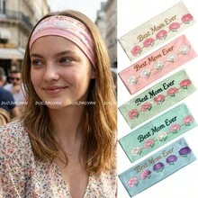 复古花卉印花发箍，时尚可爱，甜美可人，完美的节日礼物 - 彩色 - 查看 9