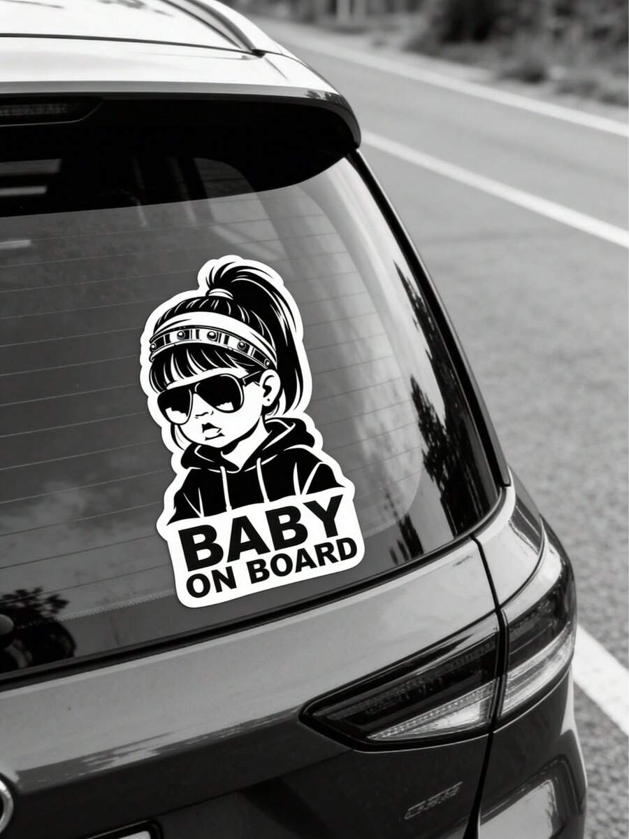 Fashion Princess Baby Car Sticker, Waterproof Car Window Decal, Suitable For Home & Vehicle