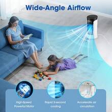 Hailicare Summer Portable Spray Cooling Fan 6 Wind Speeds 6 Speed Timer 7-Color Light Personal Air Cooler Humidifier 2 Ice Packs 300ml Water Tank USB Powered For Home Office - Desk Fan - View 4