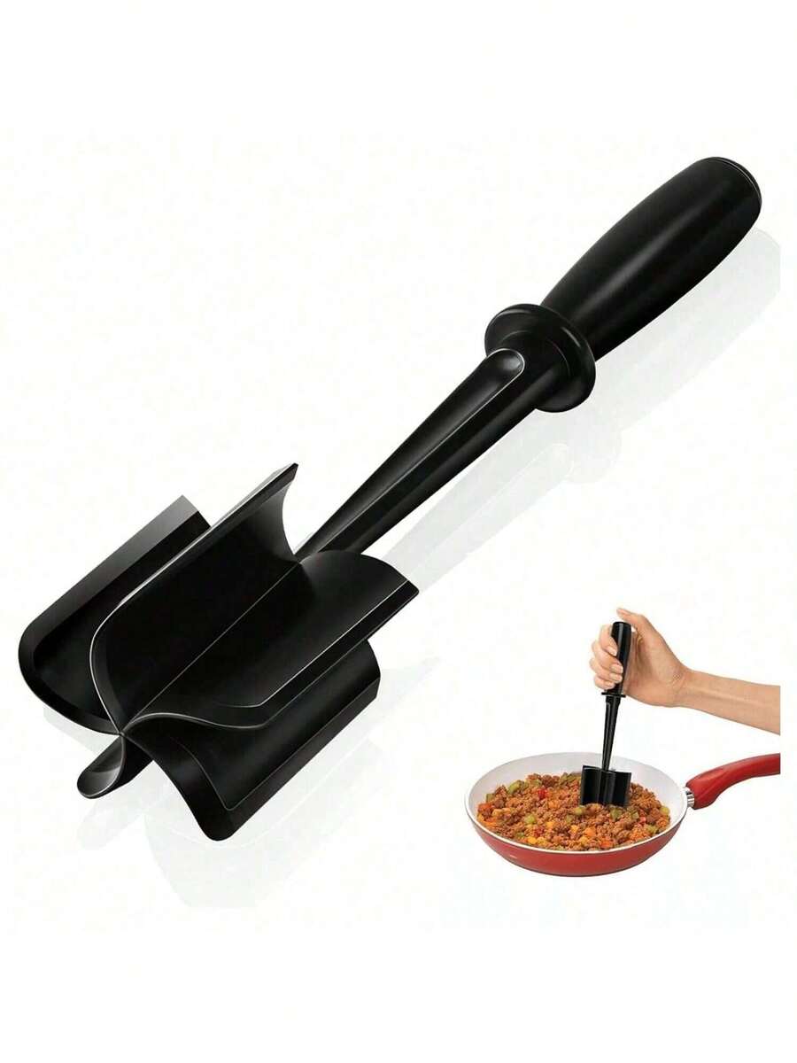 1pc,Meat Chopper, Meat Shredder, Heat Resistant Pulverizer Suitable For Hamburger Meat Ground Beef Smasher Shredder Top-Quality Meat Masher Grinder For Crafting Burgers, Beef, Turkey, And More - Multicolor - View 1