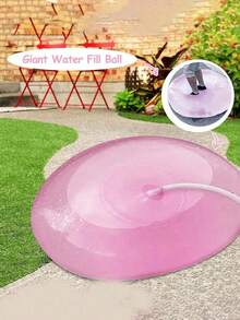 1pc 70cm Extra Large Inflatable Balloon, Can Be Inflated Or Water-Filled, Transparent Bouncing Bubble Ball, Jumbo Waterbomb, Jumbo Inflatable Balloon With Pump - Multicolor - View 2