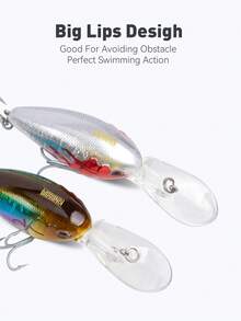 KINGDOM 1PC Kingpro OC-62 Big Crankbait Artificial Hard Baits 62mm 21.8g ABS Material Freshwater Sinking Saltwater Floating Minnow Bait For Sea Fishing Lures Trolling Retrieving Suitable For All Sea Areas - Multicolor - View 7