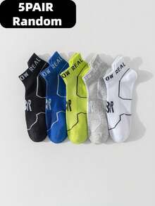 5 Paar Laufsocken mit niedrigem Schnitt, rutschfestem Fersenfleck und verstärkter Zehenpartie, geeignet für Gym-Training, Fitness und Outdoor-Aktivitäten - Verschiedenfarbig - Übersicht 12