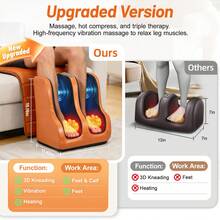 Upgraded Massage Back Pad For Full Body Massage Mat With Foot Massager – Massage Back Pad With Neck & Lumbar Support, 4-Zone Heating For Shoulder Waist Legs, Perfect For Daily Muscle Relaxation - US A Type Plug(110-127V) - View 6