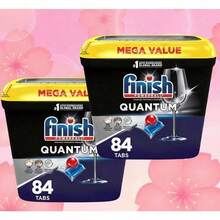 Finish Quantum Dishwasher Pods, No Pre-Rinse Dishwasher Detergent Tabs Soap, Advanced Clean-Remove Stubborn Stains, Effectively Remove Oil And Dirt, And Enhance Luster. Even The Dried-Up Food Residues After Being Soaked For 24 Hours Can Be Easily Removed. - 1 - 查看 1