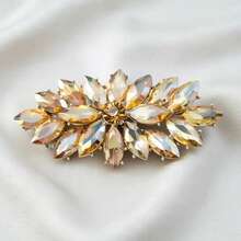 1pc Silver-Plated Alloy Rhinestone Horse Eye Shaped Crystal Brooch, Suitable For Women On Halloween And Christmas - Multicolor - View 14