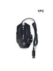 LIMEIDE V7機械遊戲有線滑鼠，LED燈光設計，適用於桌上型電腦、筆記型電腦，有線遊戲滑鼠，辦公室必備 - 彩色 - 查看 8