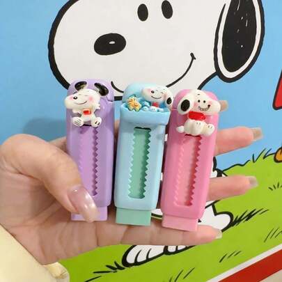  5 cục tẩy hình Snoopy hoạt hình, dụng cụ văn phòng phẩm hoạt hình dành cho học sinh, không để lại dấu vết, không vụn, tẩy rút tiện dụng cho kỳ thi và vẽ tranh.