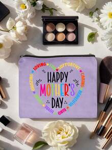 Borsa trucco per la Festa della Mamma, carina borsa con chiusura lampo a forma di cuore con citazione, borsa cosmetica portatile da viaggio come regalo per la Festa della Mamma, borsa da toilette da viaggio per articoli da toeletta, trucco, elementi essenziali da viaggio, borsa organizer portatile, borsa da spiaggia di grande capacità, borsa da viaggio, regalo ideale per mamma, moglie, nonna, ideale per onorare il regalo della Festa della Mamma, regalo di compleanno, regalo di Ringraziamento, elementi essenziali da viaggio, elementi essenziali da spiaggia - Multicolore - Visualizzare 6