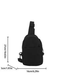 Túi đeo ngực/túi đựng điện thoại mini bằng nylon dành cho thể thao. - màu đen - Xem 2
