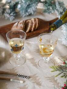 星月玻璃杯，高脚香槟/葡萄酒杯，生日/乔迁礼物，鸡尾酒杯，原创创意情侣水晶杯，小众，适合女性，可盛装奶茶，简约创意美式早餐杯，耐热简约条纹玻璃杯，清新可爱，可盛装咖啡、拿铁、牛奶或果汁 - 查看 3