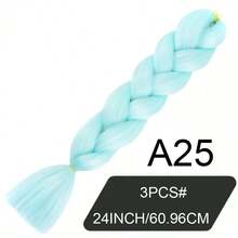 3PCS/Set24inch Synthetic Crochet Braid, Low-Temperature Synthetic Fiber Weaving Extension, Professional Synthetic Fiber Crochet Multi-Color Weaving, Multiple Color Choices, Suitable For Female Role-Playing, Soft Eight Wood Floor, Heat Setting, 300grams/Bag, Weaving Extension, Suitable For Occasions Such As Christmas, New Year, Jia Nian Hua Music Festival, Etc - Multicolor - View 33