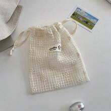 Fashionable Embroidered Floral Drawstring Bag, Mini Portable Storage Pouch, Mini Lipstick Cosmetic Organizer, Sanitary Pad Storage, Hair Clip Storage - Multicolor - View 11