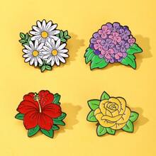 Plantes, fleurs, roses, broches, cadeaux de la Saint-Valentin, badges de marguerites blanches de dessin animé, accessoires vestimentaires, médailles, décorations pour la tenue quotidienne, cadeaux créatifs, etc. Cadeaux pour la mère, le père, la remise des diplômes et l'enseignant - Multicolore - Voir 5