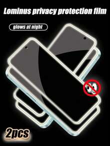 2 Packs - White Glow-In-The-Dark Privacy Screen Protector, Compatible With IPhone 17 Pro Max/17 Pro/17 Air/17/16 Pro Max/16 Pro/16 Plus/16/15 Pro Max/15 Pro/15 Plus/15/14/13/12 Models. - Black - View 41