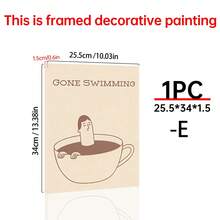 1/6件套复古咖啡爱好者帆布海报墙画套装，趣味咖啡海报，用于房间美化，可选画框，厨房咖啡店主题家居装饰，房间装饰材料，适用于客厅、卧室、办公室、酒吧、大学宿舍、托儿所、婴儿房、浴室、厨房等，打造美观的房间装饰，时尚咖啡吧墙画，带框/带框帆布画，家居装饰用品 - 多色 - 查看 30