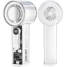 Quạt cầm tay turbo di động, chạy bằng pin, thời gian hoạt động lên đến 12 giờ, quạt cầm tay 3 trong 1 với công nghệ làm mát turbo, lý tưởng cho các hoạt động ngoài trời, du lịch, bãi biển. - Trắng - Chuyên nghiệp - Xem 1