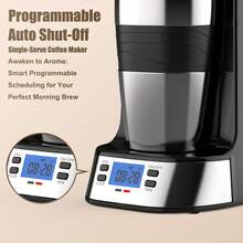 Single Serve Coffee Maker, Programable Single-Serve Brewers, Timer Auto Start/Off, 14 Oz Single Cup Coffee Machine - View 2