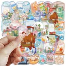 50pcs Transparent Object Sticker Pack, Decorative For Phone Case, Scrapbook, Planner, Luggage, Skateboard, Guitar, Envelope, Greeting Card, Back To School Gift - Multicolor - View 6