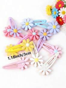 Bộ 12 kẹp tóc hình hoa cúc dễ thương, kẹp tóc nhiều màu sắc ngọt ngào dành cho bé gái, kẹp tóc thời trang dùng hàng ngày, phụ kiện tóc cho tuổi teen, kẹp tóc cho bé gái, quà tặng sinh nhật. - Nhiều màu - Xem 2