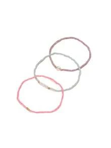 3pcs Fashion Summer Pearl & Seed Bead Bohemian Style Anklet, Minimalist Creative Versatile Bracelet For Beach Vacation (Bead Colors Randomly Assorted) - Multicolor - View 6