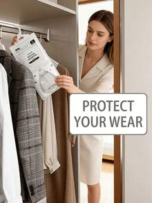 10个装大号除湿袋 - 衣物吸湿剂，非电动衣柜及家用除湿器，吸湿袋，衣橱除湿器，干燥剂 - 适用于夏季潮湿环境，开学季衣柜 - 彩色 - 查看 12