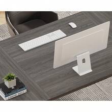 Large Black Desk Long Computer Table For Home Office, Modern Wide Executive Work Table For Writing Study, Simple Wood Metal Computer Table Gaming Table Workstation In Bedroom, Black Oak, 70 In - Dark Oak - View 4