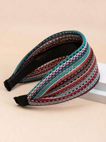 1条亚麻布发带，适合日常佩戴 - 彩色 - 查看 3