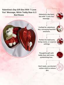 1 pezzo Set regalo in scatola di latta a forma di cuore romantico - Il regalo romantico perfetto per il tuo amato, adatto per anniversari, compleanni, festa della mamma, proposte di matrimonio e sorprese per le vacanze. Include 3 rose artificiali realistiche, un pezzo decorativo e un cartellino inciso con "Ti amo". - multicolore - Visualizzare 8