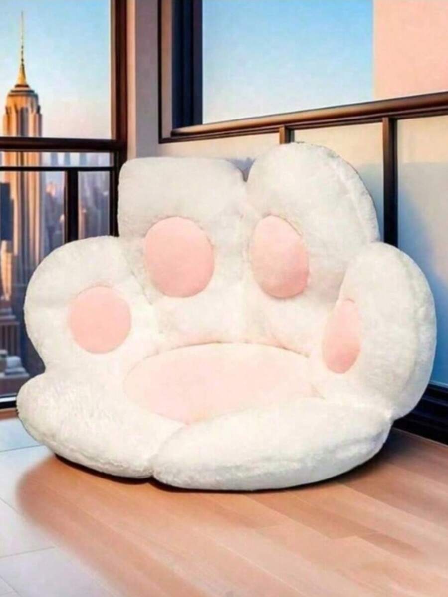 Soft & Squishy Purple Cat Paw Shaped Seat Cushion - 1PC - View 1
