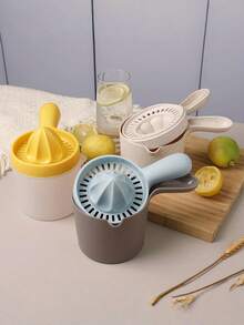 1个橙子柠檬榨汁器，便携式手动榨汁杯带秤，多功能水果榨汁器，家用厨房柠檬汁压榨工具，手动榨汁机 - 彩色 - 查看 4