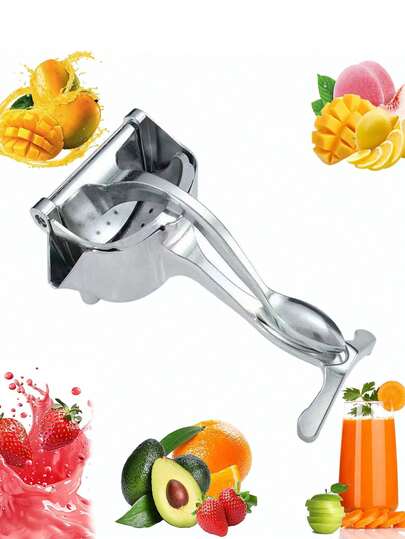 1/2pcs Citrus Juicer | Zinc Alloy - Manual Lemon Squeezer, Heavy Duty Manual Fruit Juicer Press, 2026 New Large Capacity Hand Press Citrus Juicer, Detachable Aluminum Alloy Juicer Suitable For Oranges, Lemons And Other Fruits