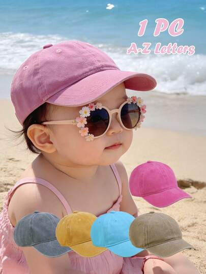 1pc Kids Washed Baseball Cap, Suitable For Boys & Girls, Outdoor Activities & Daily Wear, Sun Protection