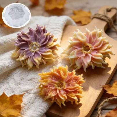 Khuôn silicon hình hoa xoắn, thích hợp để làm nến thơm hình hoa xoắn, đá thơm thạch cao, đồ trang trí nhà cửa, đúc nhựa và các sản phẩm thủ công DIY khác. Có thể tái sử dụng, chịu nhiệt, dễ dàng tháo khuôn, lý tưởng cho đồ trang trí ngày lễ hoặc dụng cụ thủ công DIY trang trí nhà cửa.