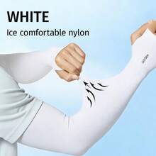 3 Pairs UV Protection Arm Sleeves, UPF 50+, Sports Compression Cooling, Unisex, Basketball Arm Sleeves, School Halloween Accessory, Winter Gloves - A - View 12