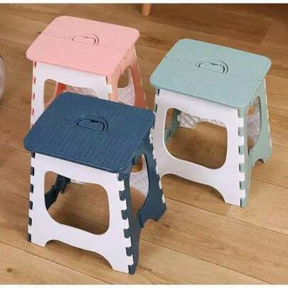 1pc Outdoor Folding Stool, Portable Lightweight Chair, Foot Rest Garden Furniture Shoe Rack Space Saving Storage Bench, Suitable For Home, Hallway, Car, Camping, Fishing, Gardening, Suitable For Adults And Children