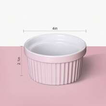 8 Oz Ceramic Ramekins Oven  For Baking, Creme Brulee Souffle Bowls, Dipping Sauce Bowls, Classic Dessert Bowls For Pudding, Dishwasher, Freezer , Set Of 8 - Hồng - Xem 11