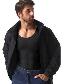 Men's Slimming Vest Tummy Control Shapewear Tank Top Chest Compression Shirt Body Shaper Gynecomastia Compression Undershirts Shaping Belly Abdomen Underwear Gym Workout - trắng - Xem 8