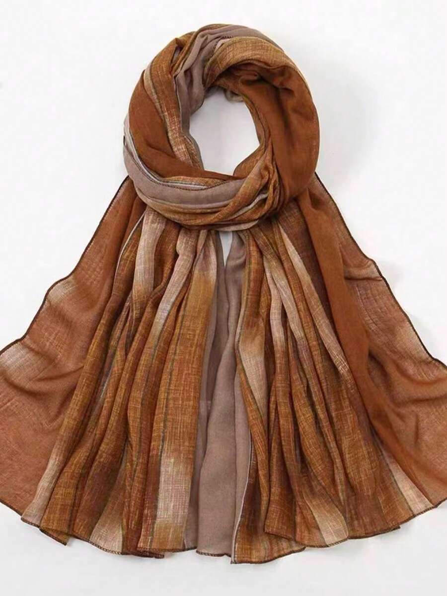Women's Fashion Versatile Scarf, Suitable For Daily Wear,Beach,Holiday - Turmeric - View 1