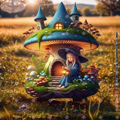 Mô hình trang trí phẳng 2D hình cô bé nấm dễ thương cầm đèn lồng, món quà lý tưởng. Thích hợp để trang trí sân vườn theo mùa, sân nhà, bãi cỏ, trang trí nhà nông trại, biệt thự, chậu cây và ban công, hoặc dùng làm cọc trang trí sân vườn.