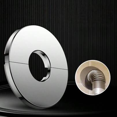 5pcs Stainless Steel Pipe Decorative Covers, Self-Adhesive Faucet Accessories
