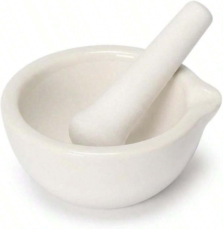 Mortar And Pestle, Spice Crusher, Ceramic Mixing Grinding Bowl, Pepper Mill Mortar Pestle, Garlic Grinder, Pharmacy Herbs Bowl Mill Crusher DIY Kitchen- 2.36 Inch - Black - View 1